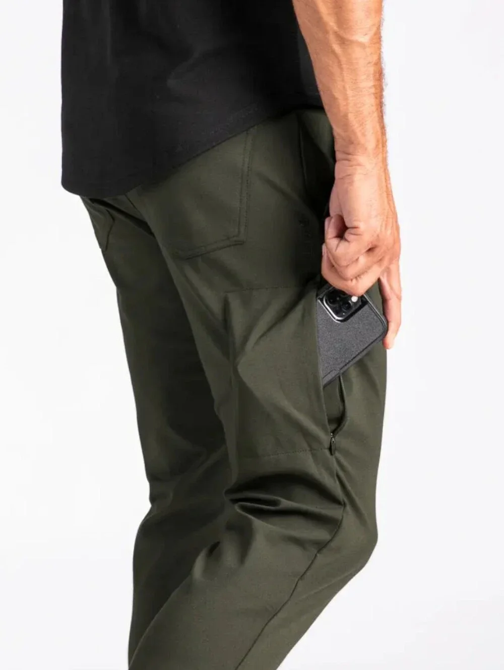 BYLT Premium Basics Everyday Pant 2.0 Size 32/T in Dark Olive Green